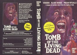 tomb of the living dead vhs front & back